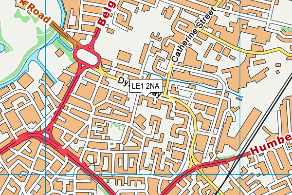 LE1 2NA map - OS VectorMap District (Ordnance Survey)