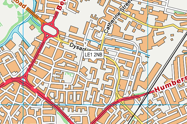 LE1 2NB map - OS VectorMap District (Ordnance Survey)