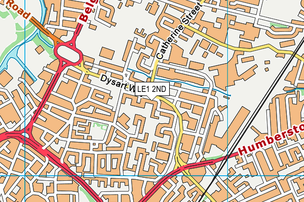 LE1 2ND map - OS VectorMap District (Ordnance Survey)