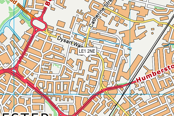 LE1 2NE map - OS VectorMap District (Ordnance Survey)
