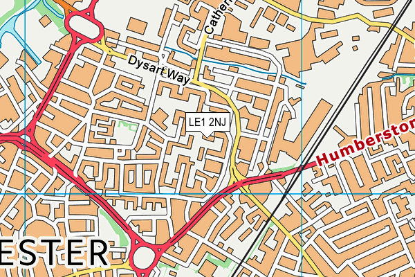 LE1 2NJ map - OS VectorMap District (Ordnance Survey)