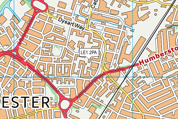 LE1 2PA map - OS VectorMap District (Ordnance Survey)