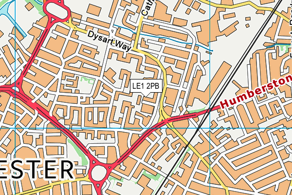 LE1 2PB map - OS VectorMap District (Ordnance Survey)