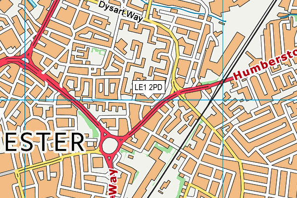 St Matthews Centre map (LE1 2PD) - OS VectorMap District (Ordnance Survey)