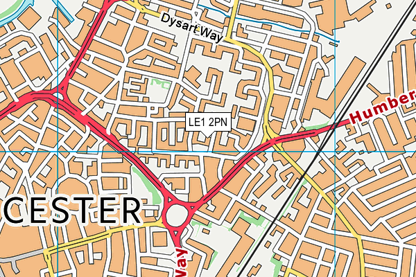 LE1 2PN map - OS VectorMap District (Ordnance Survey)