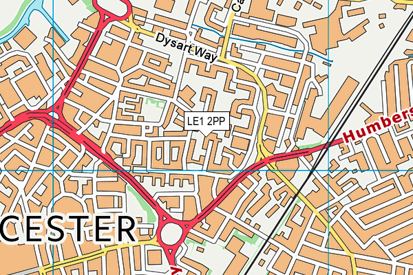 LE1 2PP map - OS VectorMap District (Ordnance Survey)