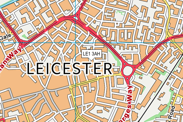 LE1 3AH map - OS VectorMap District (Ordnance Survey)