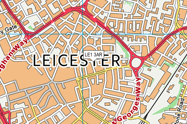 LE1 3AR map - OS VectorMap District (Ordnance Survey)