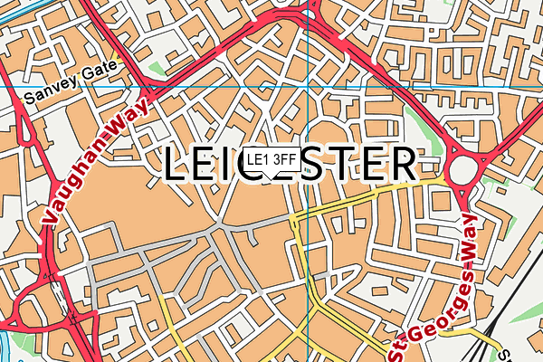 LE1 3FF map - OS VectorMap District (Ordnance Survey)