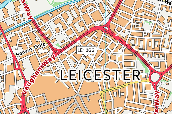LE1 3GG map - OS VectorMap District (Ordnance Survey)