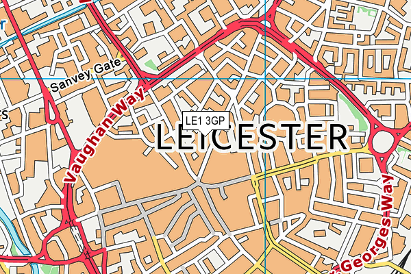 LE1 3GP map - OS VectorMap District (Ordnance Survey)