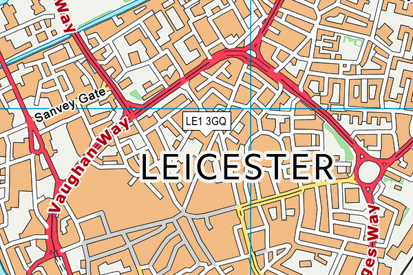 LE1 3GQ map - OS VectorMap District (Ordnance Survey)