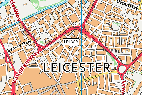 LE1 3GR map - OS VectorMap District (Ordnance Survey)