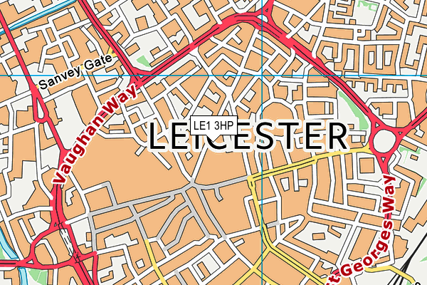 LE1 3HP map - OS VectorMap District (Ordnance Survey)