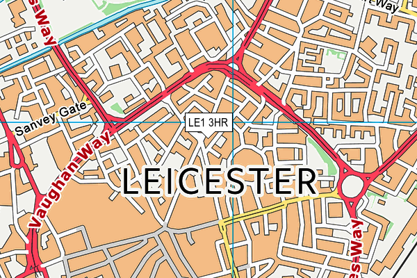 LE1 3HR map - OS VectorMap District (Ordnance Survey)