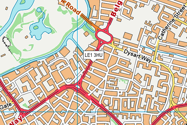 LE1 3HU map - OS VectorMap District (Ordnance Survey)