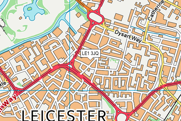 LE1 3JQ map - OS VectorMap District (Ordnance Survey)