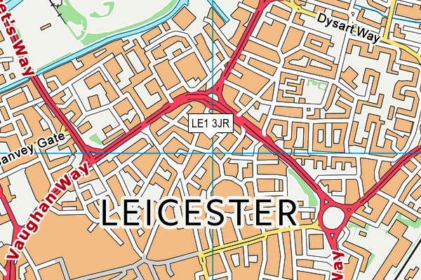 LE1 3JR map - OS VectorMap District (Ordnance Survey)