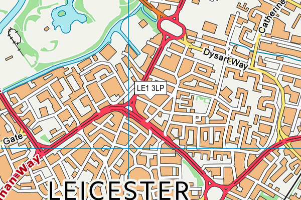 LE1 3LP map - OS VectorMap District (Ordnance Survey)