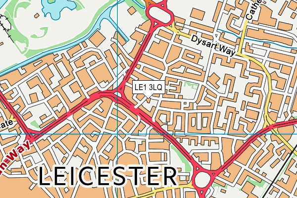 LE1 3LQ map - OS VectorMap District (Ordnance Survey)