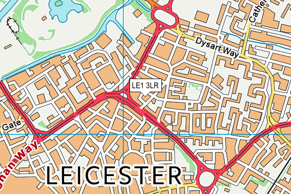 LE1 3LR map - OS VectorMap District (Ordnance Survey)