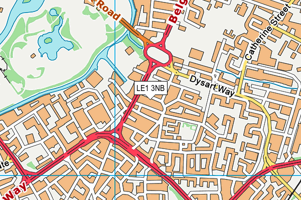 LE1 3NB map - OS VectorMap District (Ordnance Survey)