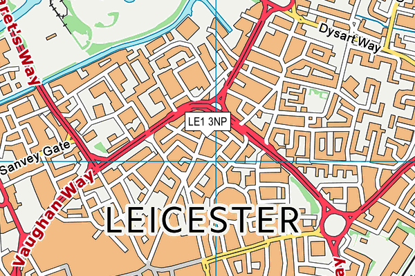 LE1 3NP map - OS VectorMap District (Ordnance Survey)