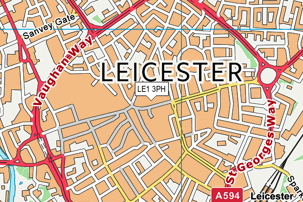 LE1 3PH map - OS VectorMap District (Ordnance Survey)