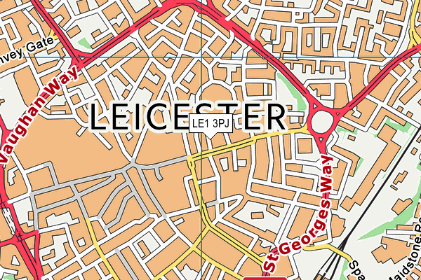 LE1 3PJ map - OS VectorMap District (Ordnance Survey)