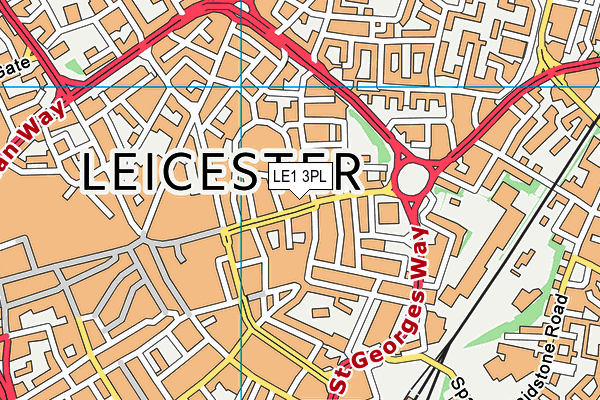 LE1 3PL map - OS VectorMap District (Ordnance Survey)