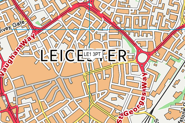 LE1 3PT map - OS VectorMap District (Ordnance Survey)