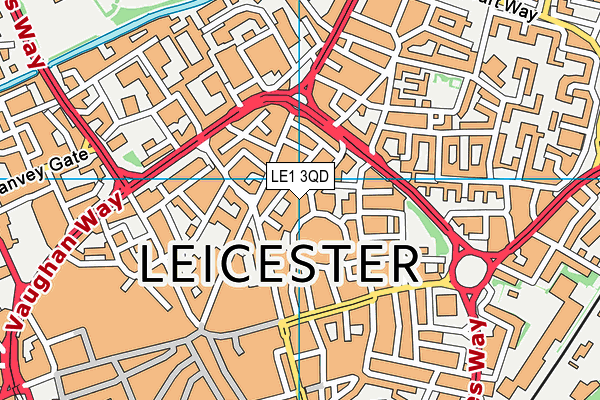 LE1 3QD map - OS VectorMap District (Ordnance Survey)