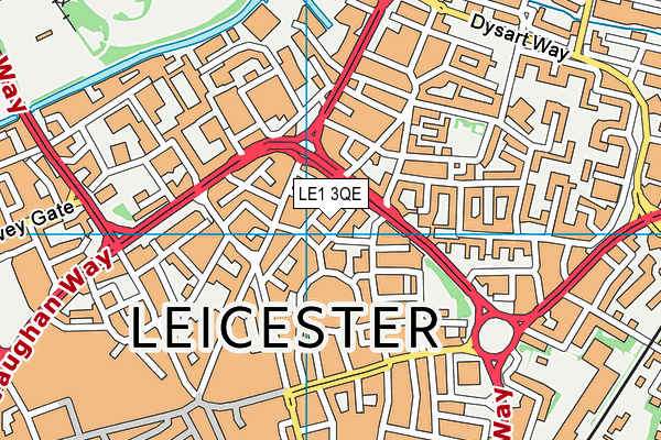 LE1 3QE map - OS VectorMap District (Ordnance Survey)