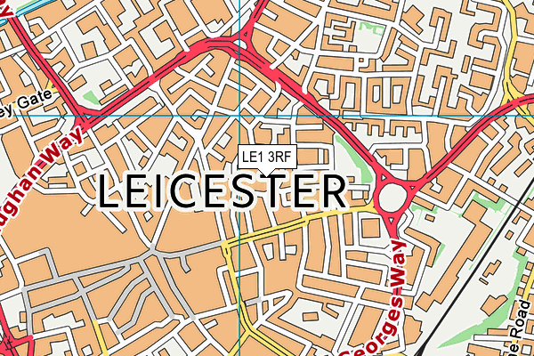 LE1 3RF map - OS VectorMap District (Ordnance Survey)