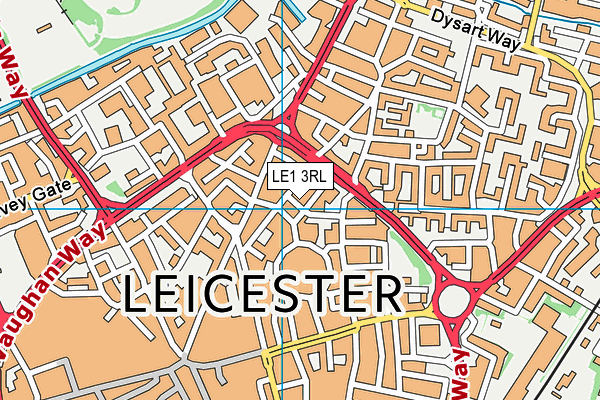 LE1 3RL map - OS VectorMap District (Ordnance Survey)