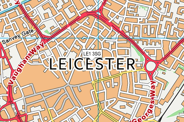 LE1 3SG map - OS VectorMap District (Ordnance Survey)