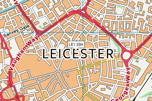 LE1 3SH map - OS VectorMap District (Ordnance Survey)