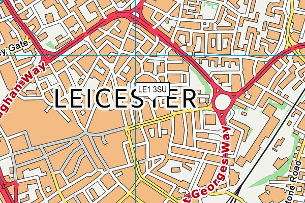 LE1 3SU map - OS VectorMap District (Ordnance Survey)