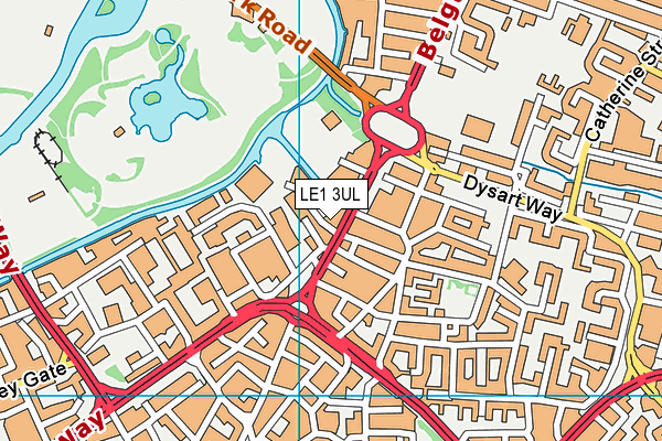LE1 3UL map - OS VectorMap District (Ordnance Survey)