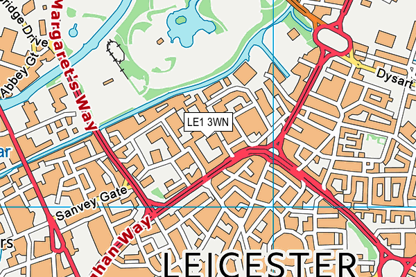 LE1 3WN map - OS VectorMap District (Ordnance Survey)