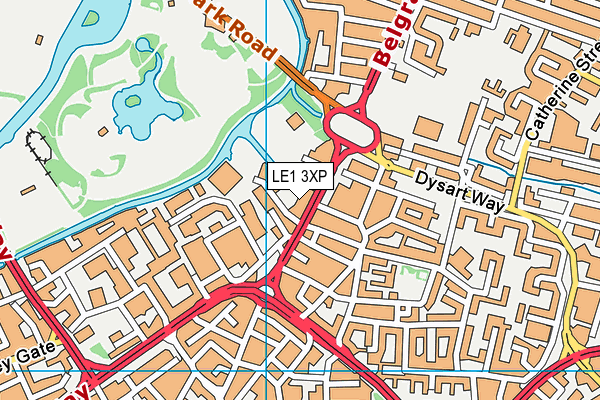 LE1 3XP map - OS VectorMap District (Ordnance Survey)