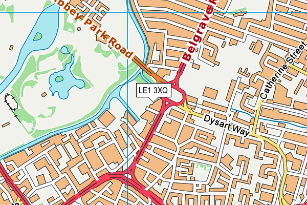 LE1 3XQ map - OS VectorMap District (Ordnance Survey)