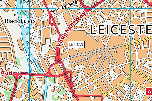 LE1 4AN map - OS VectorMap District (Ordnance Survey)