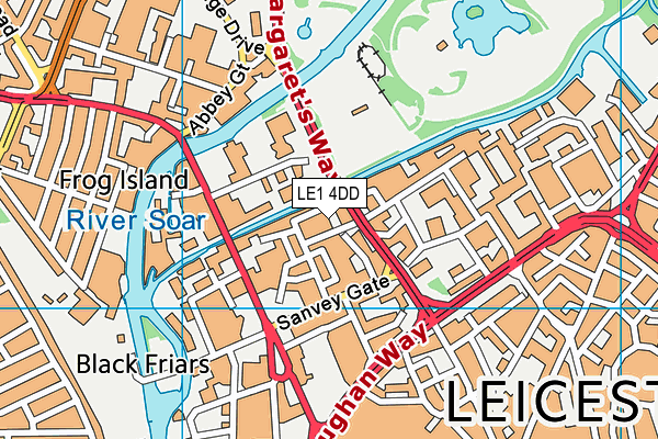 LE1 4DD map - OS VectorMap District (Ordnance Survey)