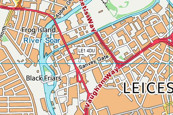 LE1 4DU map - OS VectorMap District (Ordnance Survey)