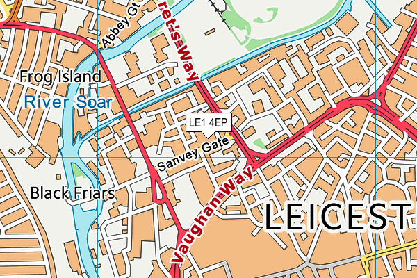 LE1 4EP map - OS VectorMap District (Ordnance Survey)