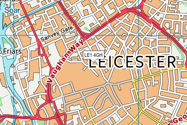 LE1 4GH map - OS VectorMap District (Ordnance Survey)