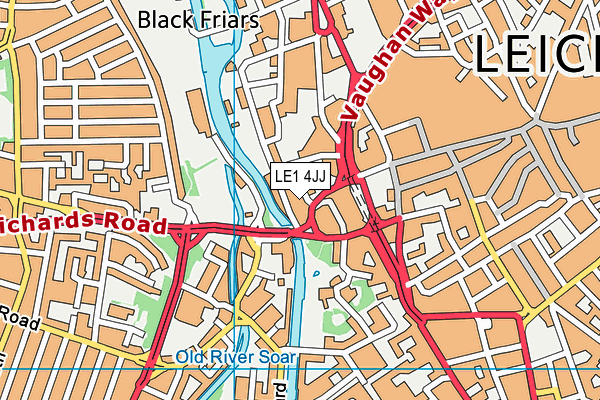 LE1 4JJ map - OS VectorMap District (Ordnance Survey)