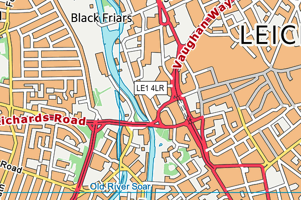 LE1 4LR map - OS VectorMap District (Ordnance Survey)