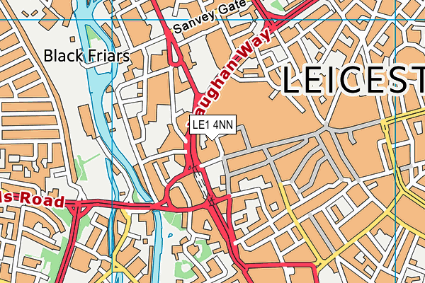 LE1 4NN map - OS VectorMap District (Ordnance Survey)